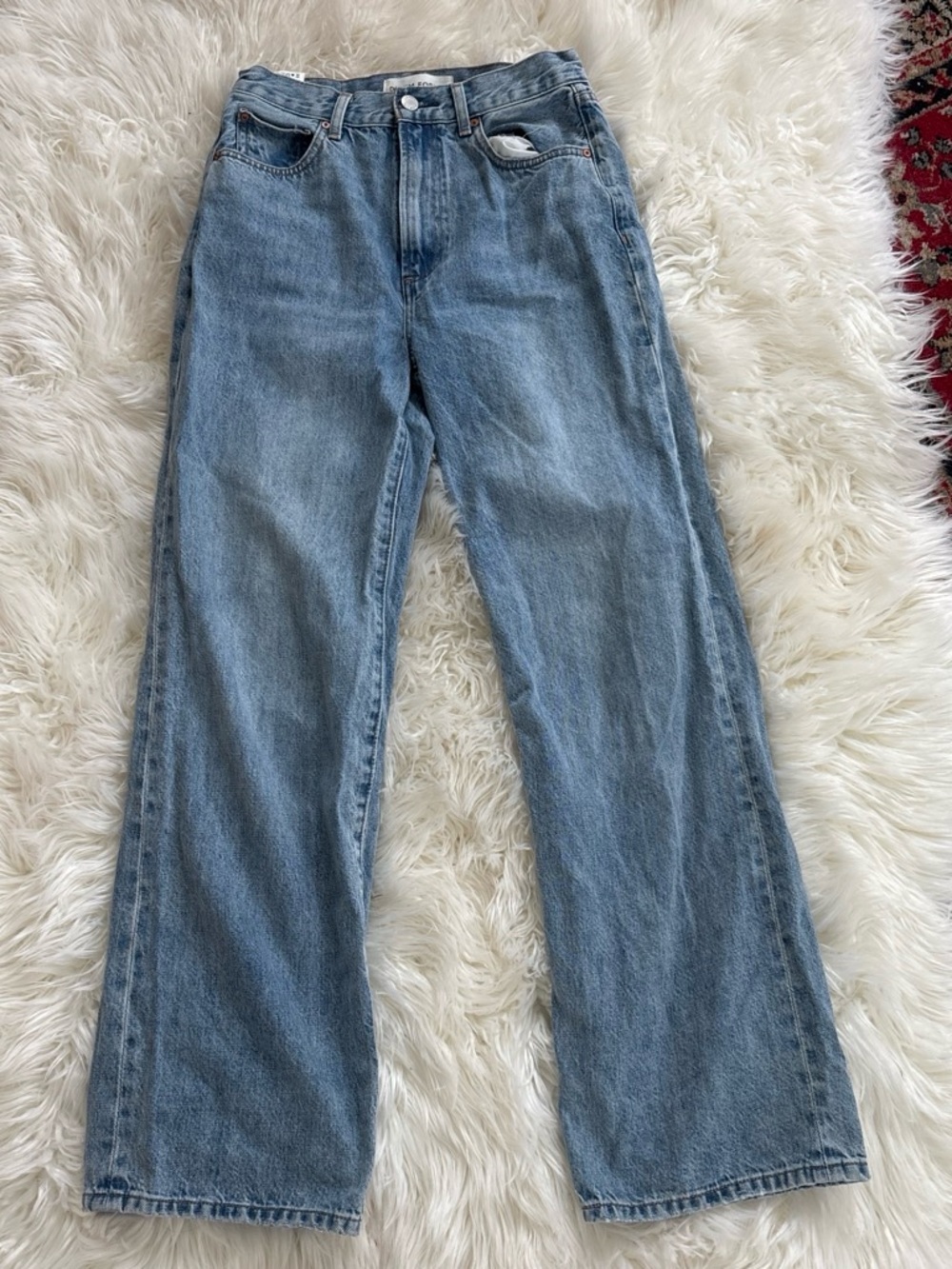 Denim Forum Light Blue Wide-Leg Jeans